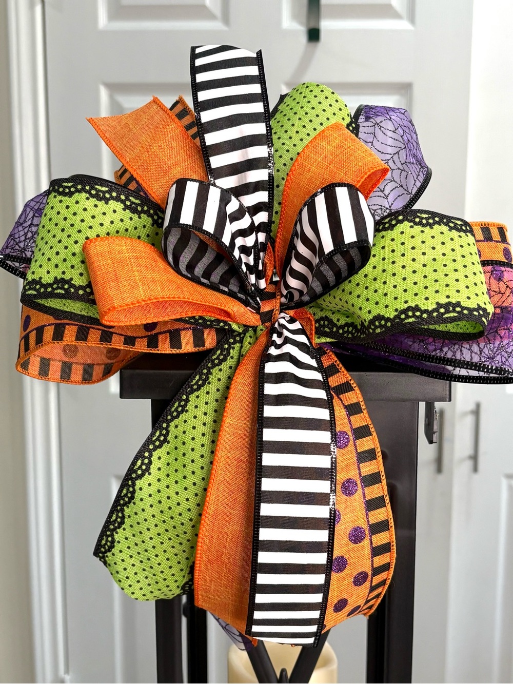 Festive Halloween Multi-Color Decorative Bow - Home Party Supplies